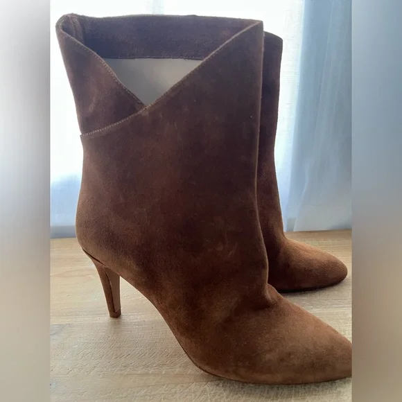 New Bruno Magli Pistoia Suede Boot in Cognac Size 9.5 - Picture 8 of 11